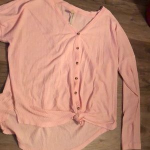 pink knot bottom flow top